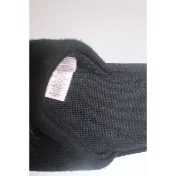 Victoria's Secret Black Knit Embroidered Pop Pom Slippers Slip On Women's Large - Picture 9 of 10